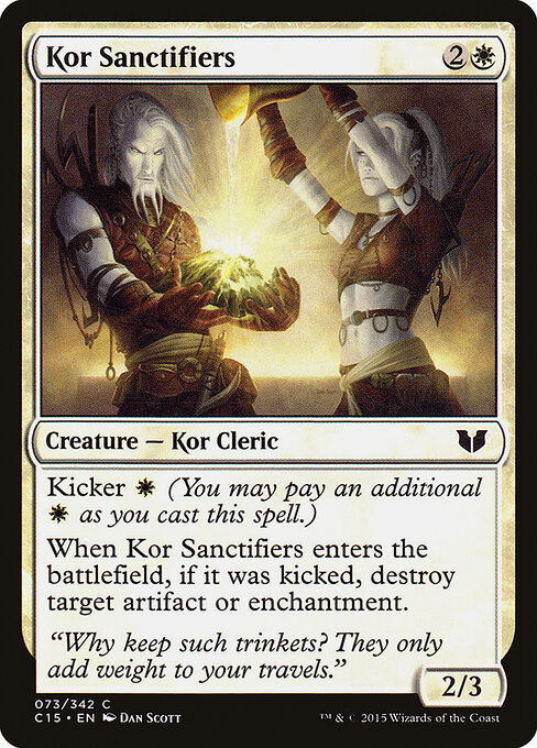 Kor Sanctifiers - Commander 2015 (#73) - Illustrated by Dan Murayama Scott - Magic: The Gathering Card
