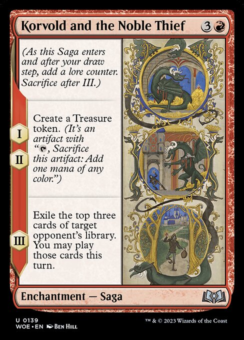 Korvold and the Noble Thief - Wilds of Eldraine Magic card