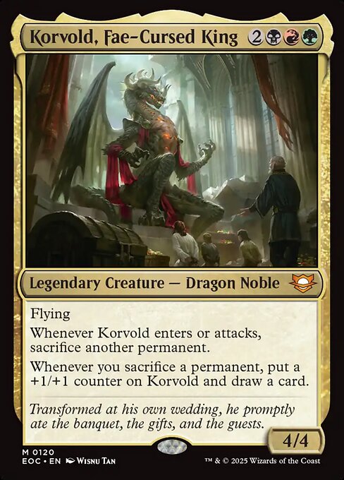 Korvold, Fae-Cursed King - Edge of Eternities Commander Magic card