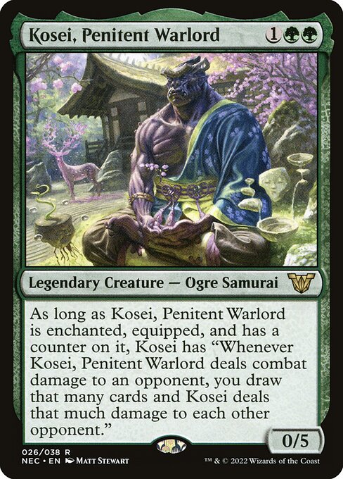 Kosei, Penitent Warlord - Neon Dynasty Commander (#26) - Illustrated by Matt Stewart - Magic: The Gathering Card