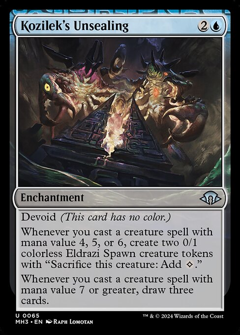 Kozilek's Unsealing - Modern Horizons 3 Magic card