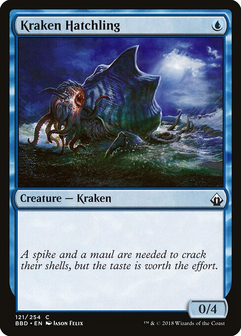 Kraken Hatchling - Battlebond (#121) - Illustrated by Jason Felix - Magic: The Gathering Card