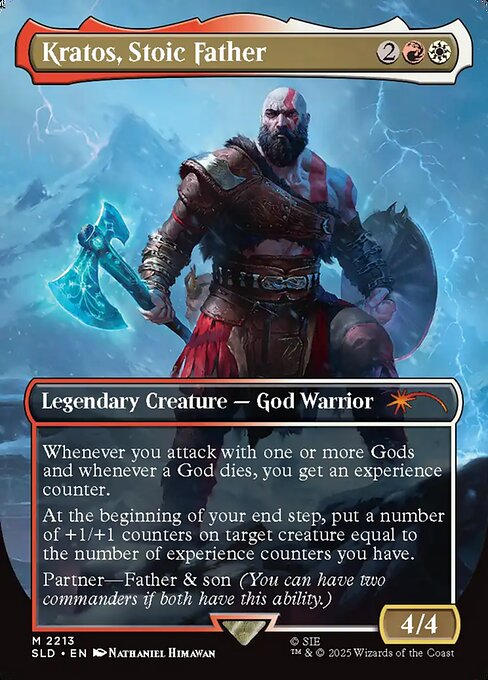 Kratos, Stoic Father - Secret Lair Drop (#2213) - Illustrated by Nathaniel Himawan - Magic: The Gathering Card
