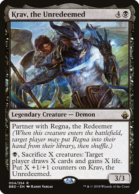 Krav, the Unredeemed - Battlebond (#4) - Illustrated by Randy Vargas - Magic: The Gathering Card