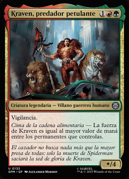 Dreadfang, Loathed by Fans (Kraven, Proud Predator) - Through the Omenpaths (#135) - Illustrated by Inkognit - Magic: The Gathering Card
