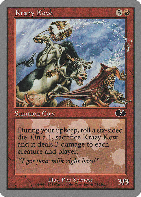 Krazy Kow - Unglued Magic card