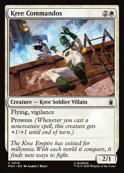 クリーの特殊部隊 (Kree Commandos) - Marvel Super Heroes (#19) - Illustrated by Aaron J. Riley - Magic: The Gathering Card