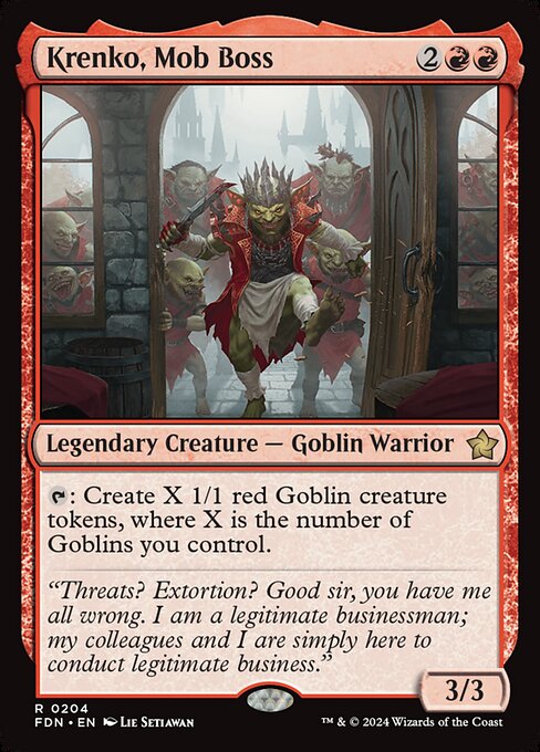 Krenko, Mob Boss - Foundations Magic card