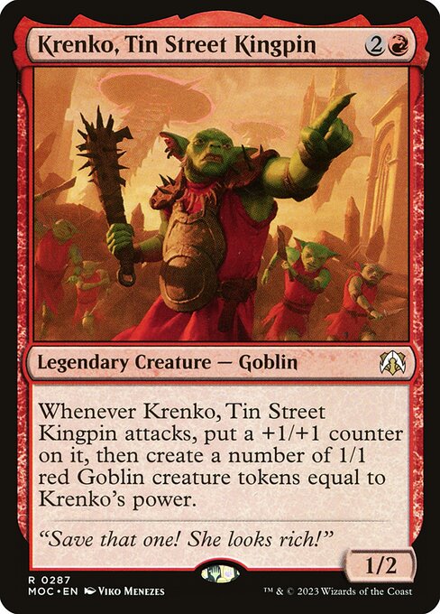 Krenko, Tin Street Kingpin - March of the Machine Commander Magic card