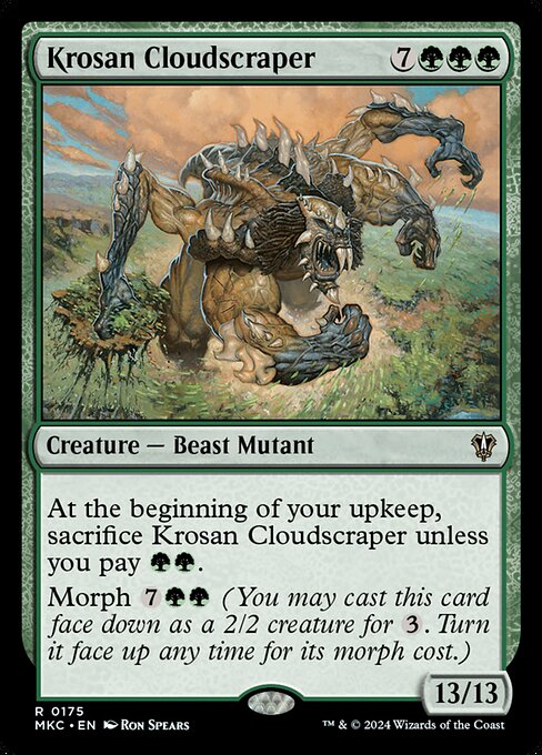 クローサの雲掻き獣 (Krosan Cloudscraper) - Murders at Karlov Manor Commander (#175) - Illustrated by Ron Spears - Magic: The Gathering Card