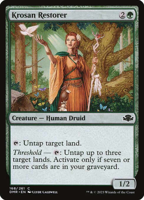 Krosan Restorer - Dominaria Remastered (#168) - Illustrated by Clyde Caldwell - Magic: The Gathering Card