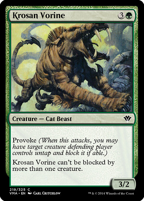 Krosan Vorine - Vintage Masters Magic card