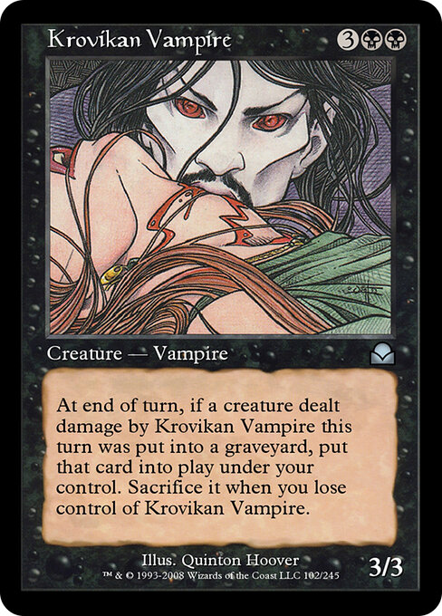 Krovikan Vampire - Masters Edition II (#102) - Illustrated by Quinton Hoover - Magic: The Gathering Card