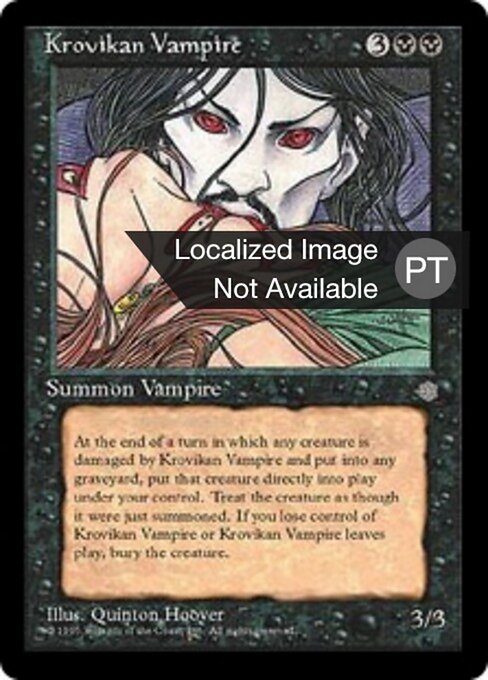Vampire Krovois (Krovikan Vampire) - Ice Age (#141) - Illustrated by Quinton Hoover - Magic: The Gathering Card