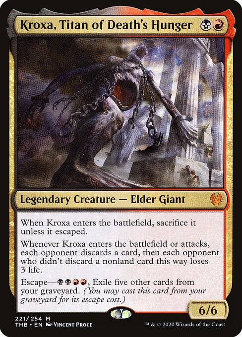 Kroxa, Titan of Death's Hunger - Theros Beyond Death Magic card
