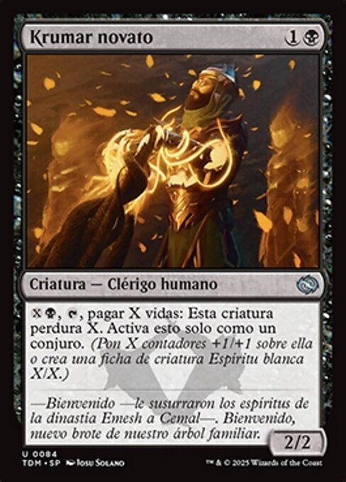 Krumar novato (Krumar Initiate) - Tarkir: Dragonstorm (#84) - Illustrated by Josu Solano - Magic: The Gathering Card