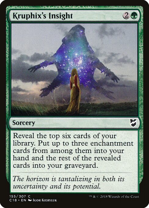 Einblicke des Kruphix (Kruphix's Insight) - Commander 2018 (#155) - Illustrated by Igor Kieryluk - Magic: The Gathering Card