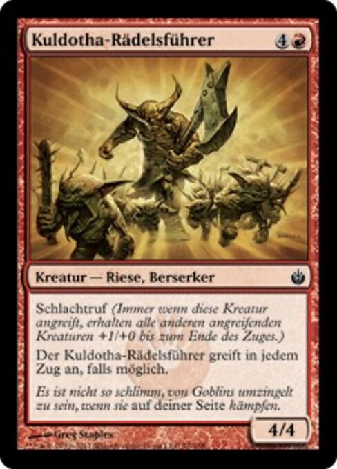 Capobanda di Kuldotha (Kuldotha Ringleader) - Mirrodin Besieged (#70) - Illustrated by Greg Staples - Magic: The Gathering Card
