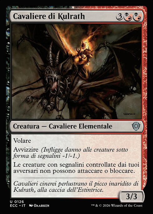Chevalier de Kulrajh (Kulrath Knight) - Lorwyn Eclipsed Commander (#126) - Illustrated by Daarken - Magic: The Gathering Card