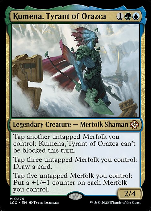 Kumena, Tyrant of Orazca - The Lost Caverns of Ixalan Commander (#274) - Illustrated by Tyler Jacobson - Magic: The Gathering Card