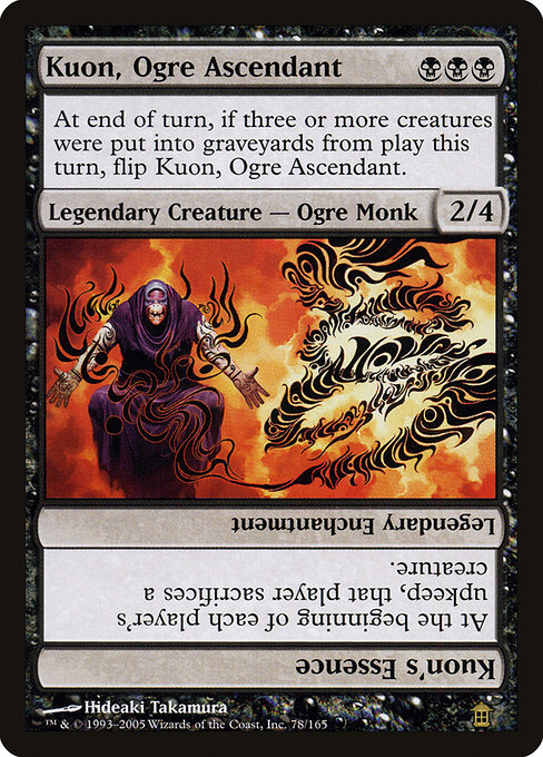 Kuon, Ogre Ascendant // Kuon's Essence - Saviors of Kamigawa (#78) - Illustrated by Hideaki Takamura - Magic: The Gathering Card