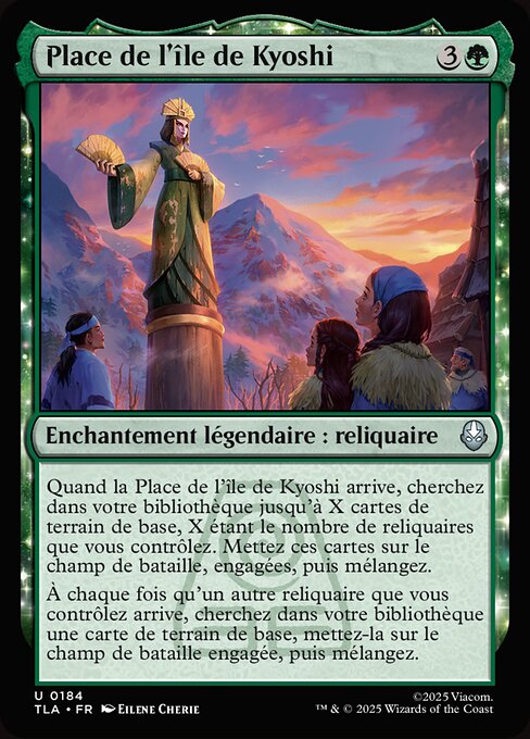 Place de l'île de Kyoshi (Kyoshi Island Plaza) - Avatar: The Last Airbender (#184) - Illustrated by Eilene Cherie - Magic: The Gathering Card