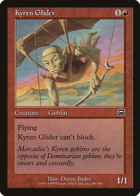 Kyren Glider - Mercadian Masques (#196) - Illustrated by Daren Bader - Magic: The Gathering Card