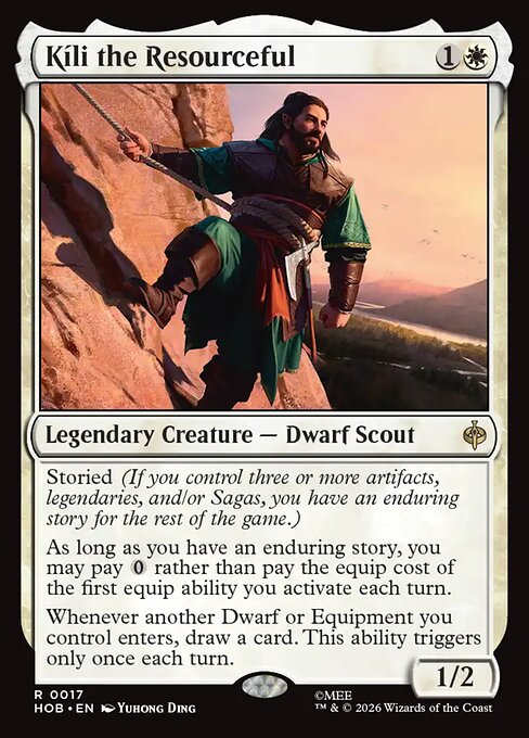 Kíli the Resourceful - The Hobbit (#17) - Illustrated by Yuhong Ding - Magic: The Gathering Card