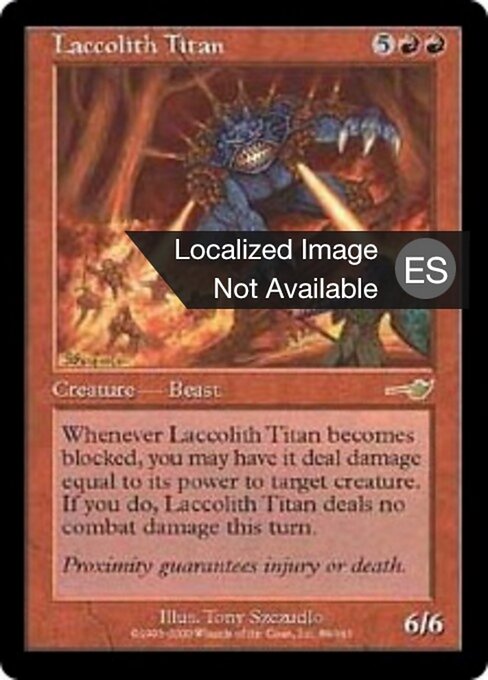 Laccolith-Titan (Laccolith Titan) - Nemesis (#89) - Illustrated by Tony Szczudlo - Magic: The Gathering Card