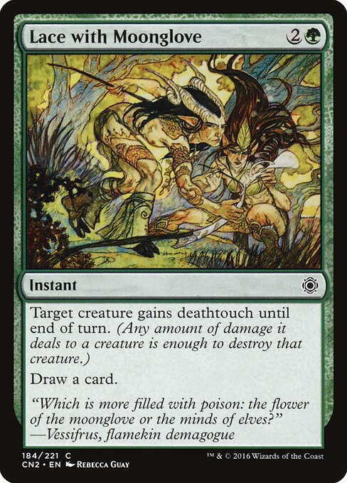 Lace with Moonglove - Conspiracy: Take the Crown (#184) - Illustrated by Rebecca Guay - Magic: The Gathering Card