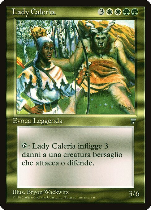 Lady Caleria - Masters Edition III (#157) - Illustrated by Bryon Wackwitz - Magic: The Gathering Card