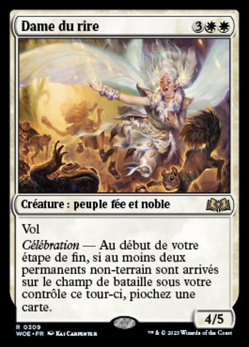 Herrin des Gelächters (Lady of Laughter) - Wilds of Eldraine (#309) - Illustrated by Kai Carpenter - Magic: The Gathering Card