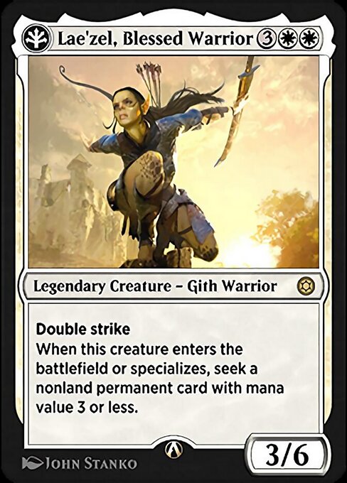 Lae'zel, Blessed Warrior - Alchemy Horizons: Baldur's Gate (#2w) - Illustrated by John Stanko - Magic: The Gathering Card