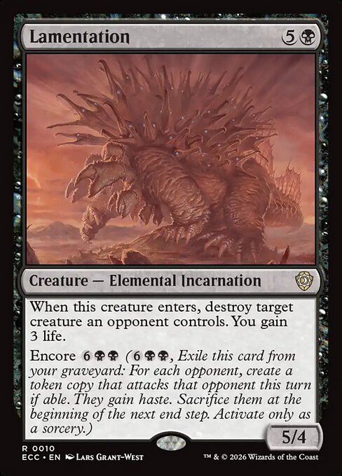 Lamentation - Lorwyn Eclipsed Commander Magic card