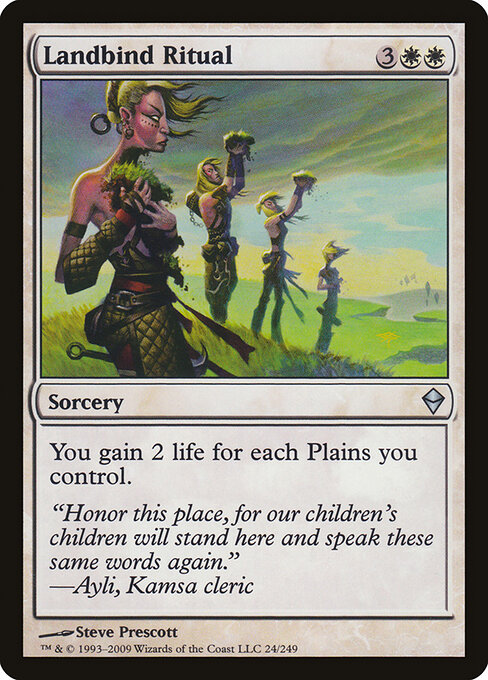 Landbind Ritual - Zendikar Magic card