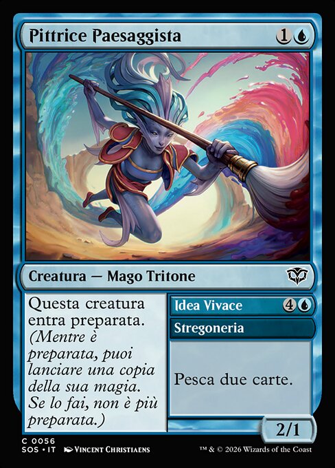 Landscape Painter // Vibrant Idea - Secrets of Strixhaven (#56) - Illustrated by Vincent Christiaens - Magic: The Gathering Card