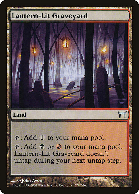 Lantern-Lit Graveyard - Champions of Kamigawa Magic card