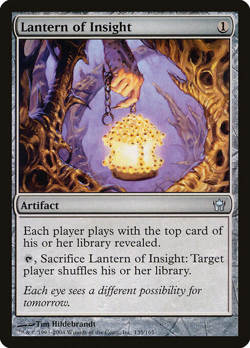 Lantern of Insight - Fifth Dawn (#135) - Illustrated by Greg Hildebrandt - Magic: The Gathering Card