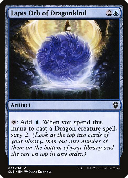 Lapis Orb of Dragonkind - Commander Legends: Battle for Baldur's Gate Magic card