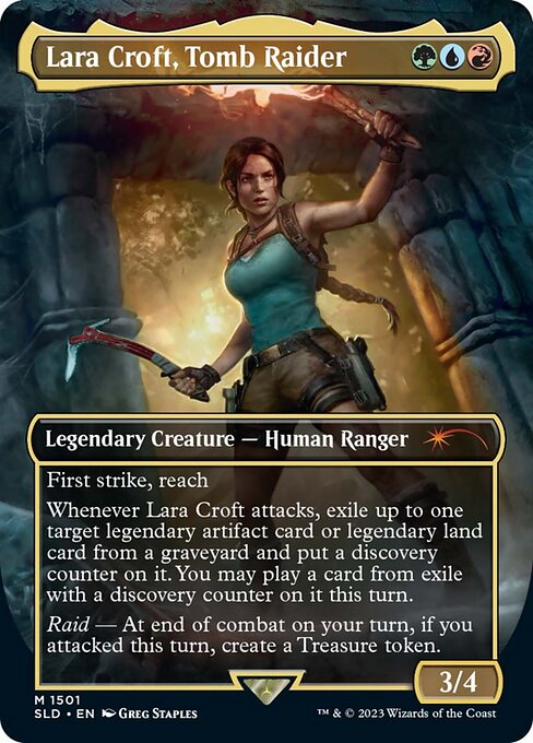 Lara Croft, Tomb Raider - Secret Lair Drop (#1501) - Illustrated by Greg Staples - Magic: The Gathering Card