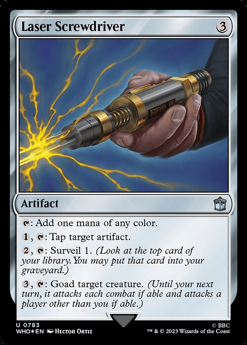 Laser Screwdriver - Doctor Who (#783) - Illustrated by Hector Ortiz - Magic: The Gathering Card