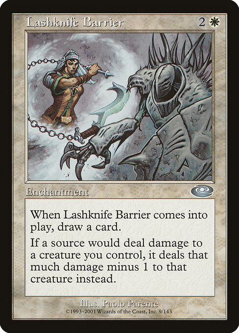 Lashknife Barrier - Planeshift Magic card