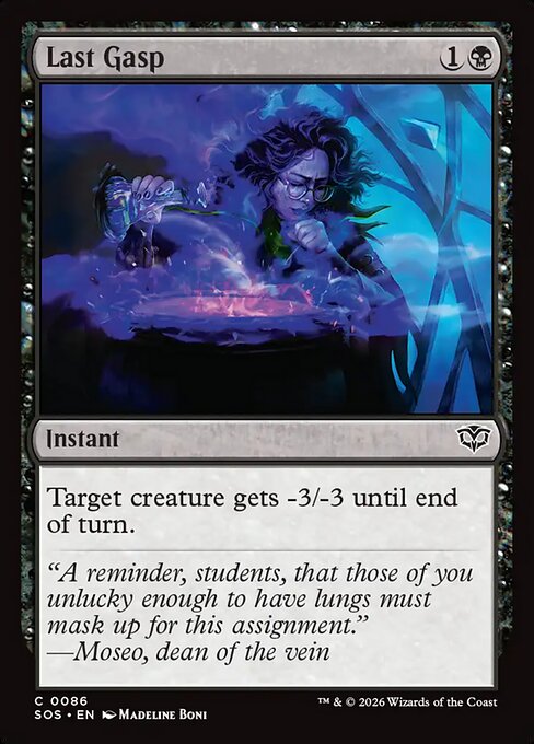 Last Gasp - Secrets of Strixhaven Magic card