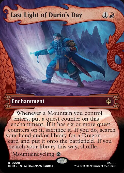 Letzter Sonnenstrahl am Durinstag (Last Light of Durin's Day) - The Hobbit (#228) - Illustrated by Francisco Badilla - Magic: The Gathering Card