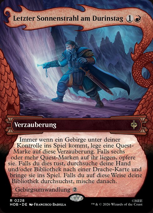 Última luz del Día de Durin (Last Light of Durin's Day) - The Hobbit (#103) - Illustrated by Harkalé Linaï - Magic: The Gathering Card
