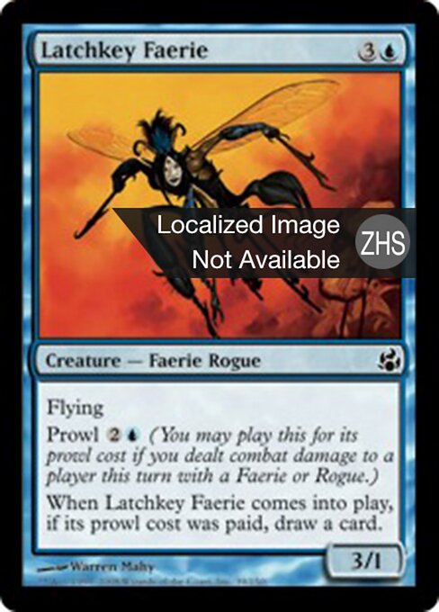 Spiritello Apriporte (Latchkey Faerie) - Morningtide (#39) - Illustrated by Warren Mahy - Magic: The Gathering Card