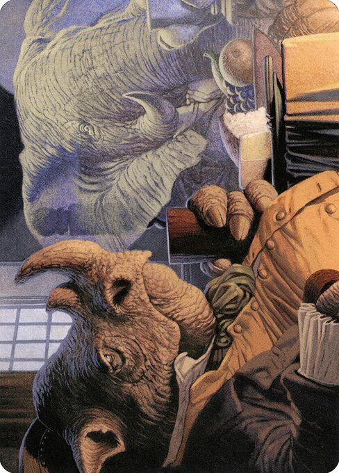 Late to Dinner // Late to Dinner - Modern Horizons 2 Art Series MTG card scan