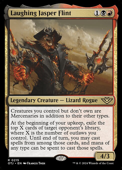Laughing Jasper Flint - Outlaws of Thunder Junction (#215) - Illustrated by Francis Tneh - Magic: The Gathering Card