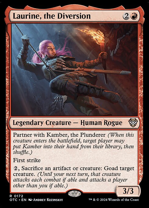 Laurine, the Diversion - Outlaws of Thunder Junction Commander (#172) - Illustrated by Andrey Kuzinskiy - Magic: The Gathering Card