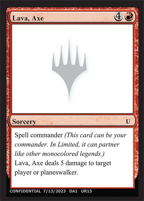 Lava, Axe - Unknown Event Magic card
